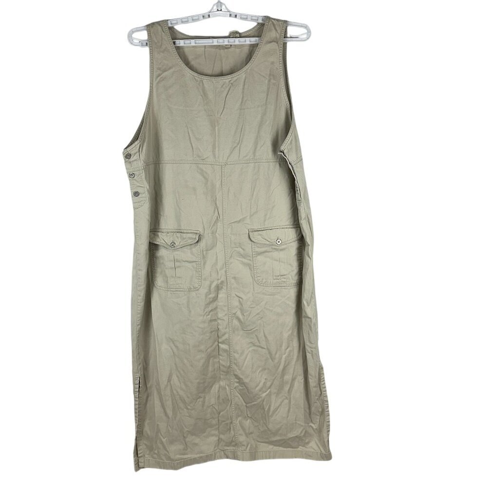 Mountain Lake II Women's Button Down Maxi Dress Size 2X Khaki